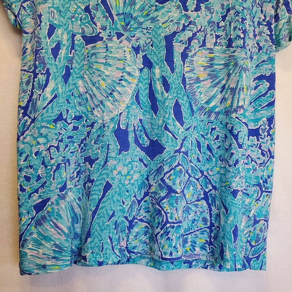 Lilly Pulitzer Daley Tee Xsmall Oversized Tortuga Time Turtles Beach Preppy M - Picture 9 of 15